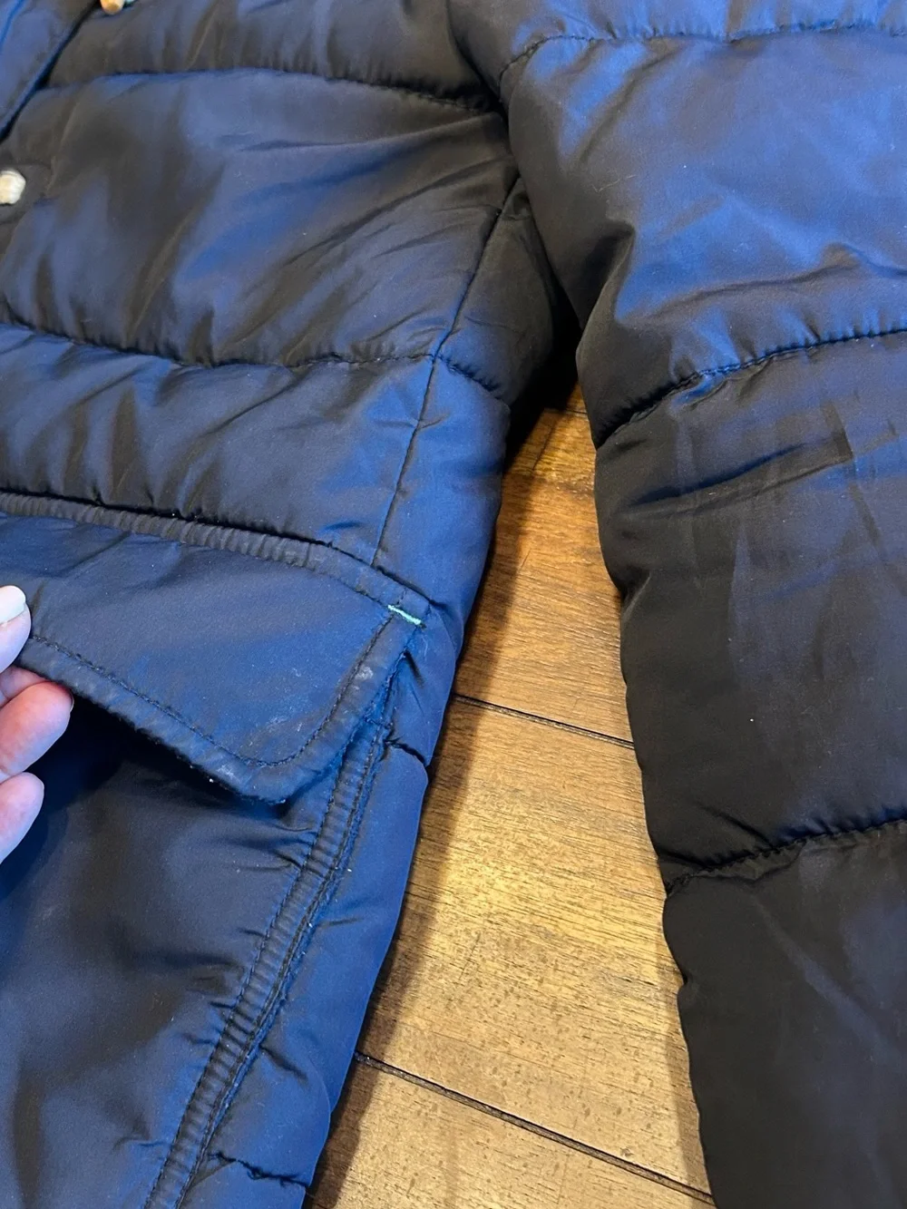 Boden Girls Puffer Coat Size Y 9-10 Navy Blue Hooded